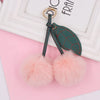 Beach Sweet Cherry Imitate Rex Rabbit Fur Alloy Women'S Keychain