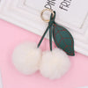 Beach Sweet Cherry Imitate Rex Rabbit Fur Alloy Women'S Keychain