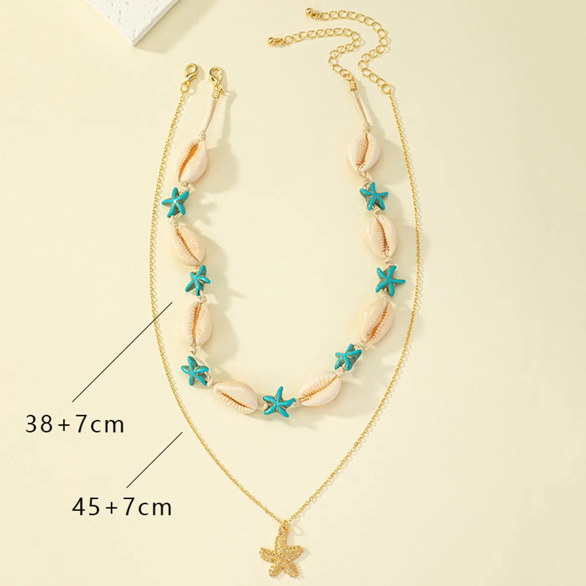 Beach Tropical Korean Style Tortoise Starfish Shell Alloy Plating Women's Pendant Necklace