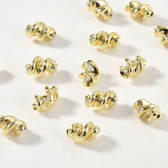 Bead Diy Hand Beaded Material Accessories Copper Electroplating Hemp Pattern