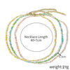 Bead Necklace Artificial Crystal Geometric Simple Light Luxury Electroplating Women's