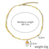 Bead Necklace Artificial Crystal Geometric Simple Light Luxury Electroplating Women's