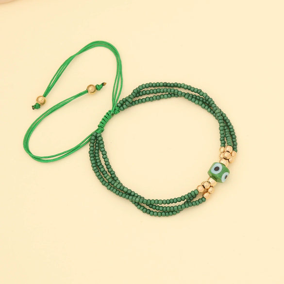 Bead Woven Bracelet Rice Beads Jewelry Bohemian Design