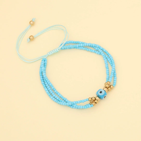 Bead Woven Bracelet Rice Beads Jewelry Bohemian Design