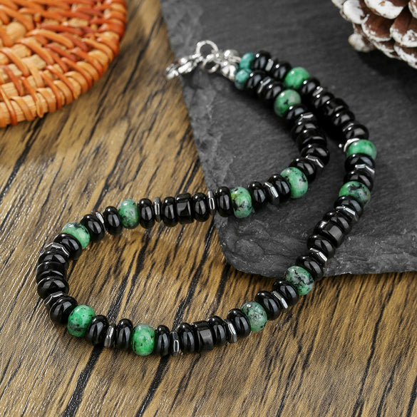Beaded Anklet Titanium Steel Geometric Pattern Summer Beach Style Women's