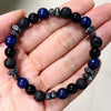 Beaded Bracelet Malachite Black Gallstone Tiger Eye Stone Volcanic Stone Handmade Fashion Geometric Unisex