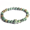 Beaded Bracelet Malachite Black Gallstone Tiger Eye Stone Volcanic Stone Handmade Fashion Geometric Unisex