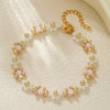 Beaded Bracelet Rice Beads Imitation Pearl Glass Geometric Retro Handmade Style For Men