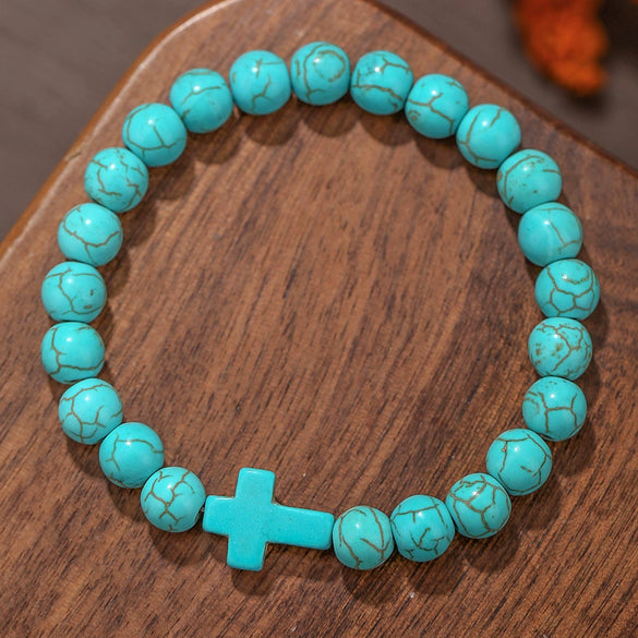Beaded Bracelet Stone Geometric Manual Unisex Jewelry