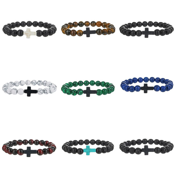 Beaded Bracelet Stone Geometric Manual Unisex Jewelry
