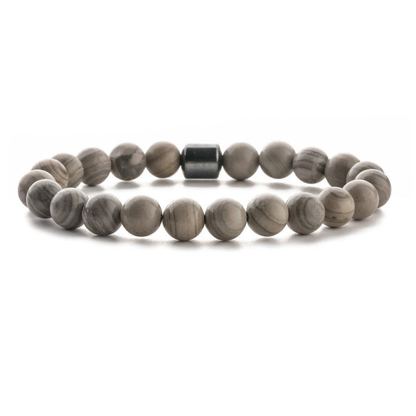 Beaded Bracelet Stone Handmade Unisex Geometric