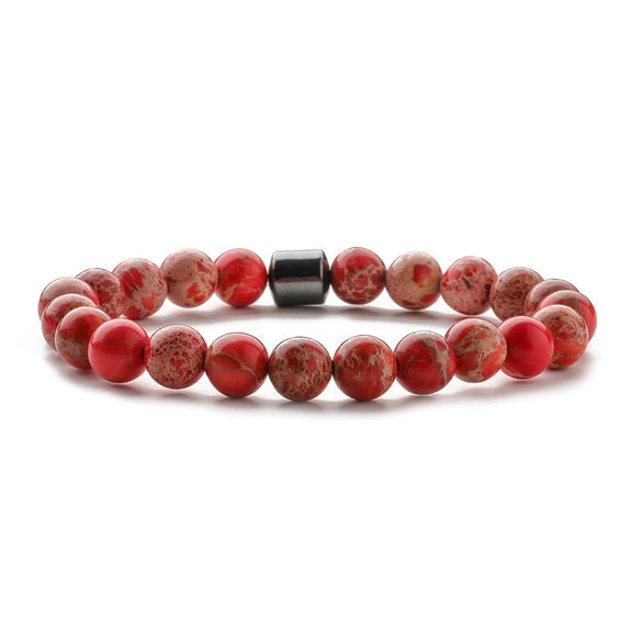 Beaded Bracelet Stone Handmade Unisex Geometric