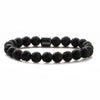 Beaded Bracelet White Turquoise Black Gallstone Tiger Eye Stone Volcanic Stone Handmade Fashion Geometric Unisex