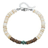 Beaded Bracelet Wooden Beads Stone Stainless Steel Geometric Handmade Unisex