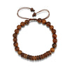 Beaded Bracelet Wooden Beads Stone Stainless Steel Geometric Handmade Unisex
