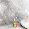 Beaded Cross Totem Pendant Stainless Steel Necklace Women's Jewelry Electroplated