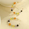 Beaded Earrings Stainless Steel Geometric Retro Niche Electroplating For Women