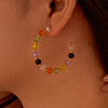 Beaded Earrings Stainless Steel Geometric Retro Niche Electroplating For Women