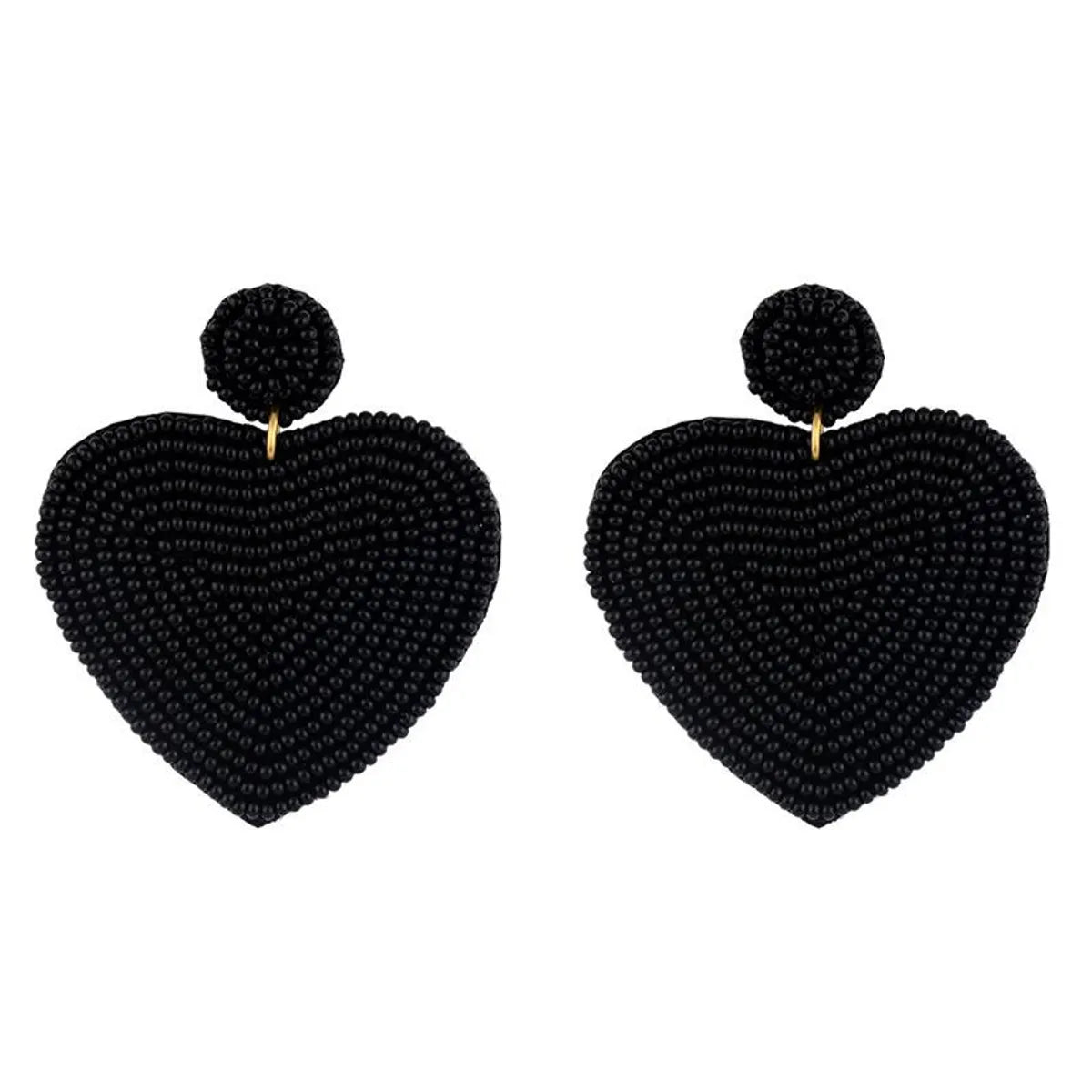 Beaded Heart-shaped Earrings Nhas150813