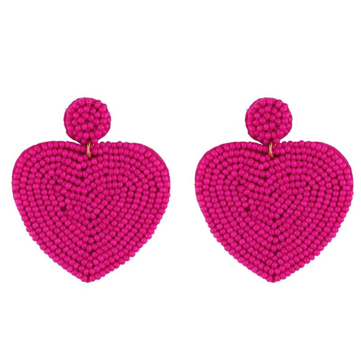 Beaded Heart-shaped Earrings Nhas150813