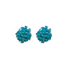 Beaded Hydrangea Flower Earrings Set With Crystal For Women