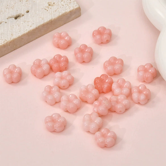 Beaded Jewelry Material Fritillaria Electroplating Peach Blossom Anemone Style Bracelet Necklace Earrings Diy Handmade