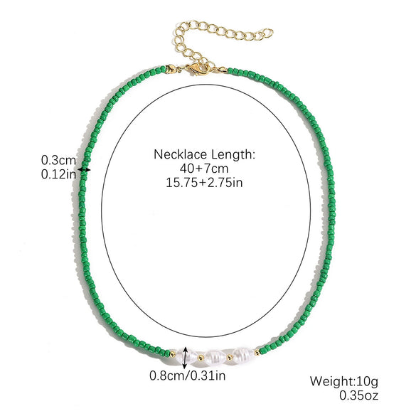 Beaded Necklace Clavicle Chain Imitation Pearl Alloy Heart Flowers Geometric Design Diamond Style For Women