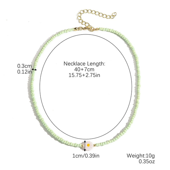 Beaded Necklace Clavicle Chain Imitation Pearl Alloy Heart Flowers Geometric Design Diamond Style For Women