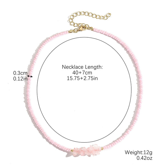 Beaded Necklace Clavicle Chain Imitation Pearl Alloy Heart Flowers Geometric Design Diamond Style For Women