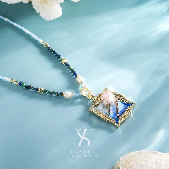 Beaded Necklace For Women Colorful Light Luxury Niche Bohemian Style Nonfading