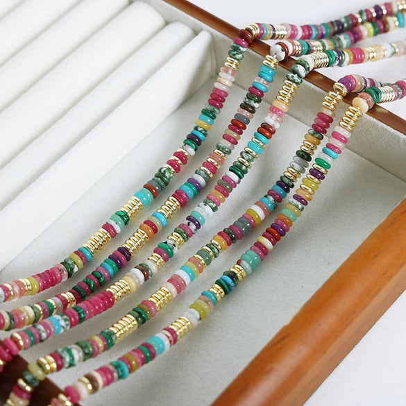 Beaded Necklace Handmade Geometric Style For Women