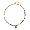 Beaded Necklace Natural Stone Geometric Vintage Handmade Women's