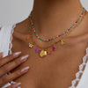 Beaded Necklace Stainless Steel Electroplating Women's Light Luxury Niche Jewelry Clavicle Chain