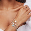 Beaded Resin Love Stretch Bracelet With Heart Shape For Women