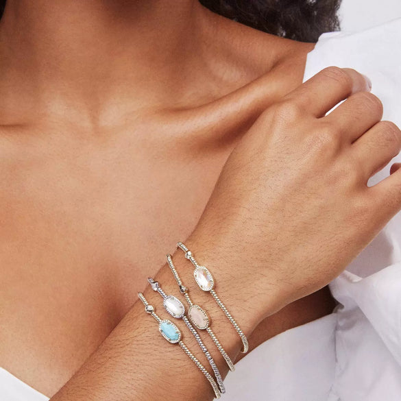 Beaded Resin Love Stretch Bracelet With Heart Shape For Women
