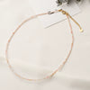Beaded Stacking Necklace Stainless Steel Geometric Handmade Natural Stone Clavicle Chain