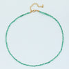 Beaded Stacking Necklace Stainless Steel Geometric Handmade Natural Stone Clavicle Chain