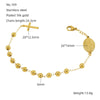 Beaded 316L Stainless Steel Unisex Geometric Bracelet With Electroplating