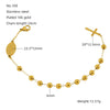 Beaded 316L Stainless Steel Unisex Geometric Bracelet With Electroplating