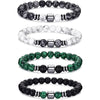 Beaded Stone Bracelet Handmade Fashion Geometric Style Unisex