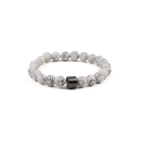 Beaded Stone Bracelet Handmade Fashion Geometric Style Unisex