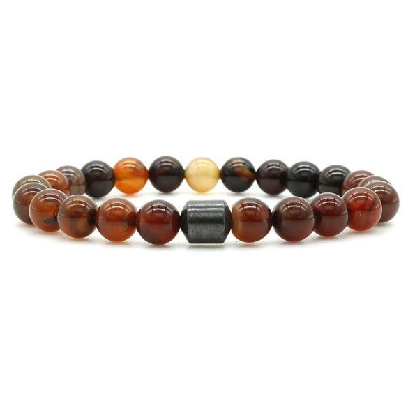 Beaded Stone Bracelet Handmade Fashion Geometric Style Unisex