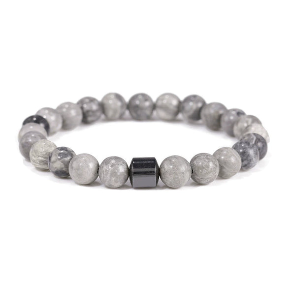 Beaded Stone Bracelet Handmade Fashion Geometric Style Unisex
