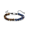 Beaded Woven Bracelet Tiger Eye Stone Black Agate Geometric Handmade For Men And Women