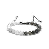 Beaded Woven Bracelet Tiger Eye Stone Black Agate Geometric Handmade For Men And Women