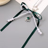 Beads Pearl Ribbon Bow Keychain Pendant Jewelry Purely Handmade