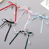 Beads Pearl Ribbon Bow Keychain Pendant Jewelry Purely Handmade