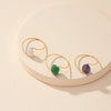 Beads Ring Female Niche Simple Retro Stone Ring Couple Ring