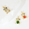 Bear Shaped Copper Jewelry Accessories With Microinlaid Colored Zirconium For Diy Jewelry Electroplated Animal Zodiac Style