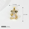Bear Shaped Copper Jewelry Accessories With Microinlaid Colored Zirconium For Diy Jewelry Electroplated Animal Zodiac Style